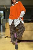 Scamp Leopard Demi Bloom Pant Camel -